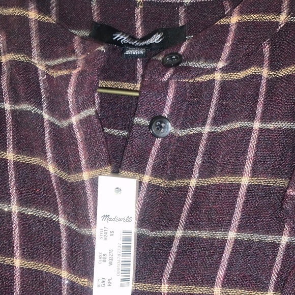 MADWELL Ruffle front button flannel - Picture 5 of 11